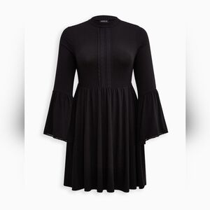 Torrid Black Bell Sleeve Dress
